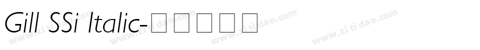 Gill SSi Italic字体转换